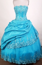 Popular Ball Gown Sweetheart Floor-length Blue Quinceanera Dress Y042620