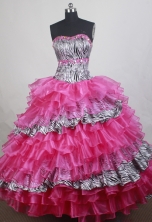 Wonderful Ball gown Strapless Floor-length Quinceanera Dresses Style FA-W-r19