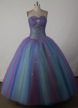 Beautiful Ball Gown Sweetheart Floor-length Quincenera Dresses TD260037