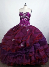 Beautiful Ball Gown Sweetheart-neck Floor-length Organza Quinceanera Dresses Style FA-C-047