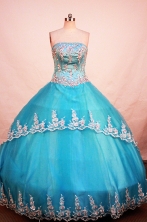 Cheap Ball gown Strapless Floor-length Quinceanera Dresses Style FA-W-274