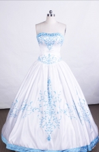 Elegant Ball Gown Strapless Floor-length Embroidery Quinceanera Dresses Style FA-C-063