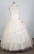Elegant Ball Gown Sweetheart Floor-length Champagne Quinceanera Dress LZ426002