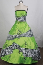 Elegant Ball gown Strapless Floor-length Quinceanera Dresses Style FA-W-r69