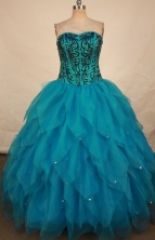 Exclusive Ball Gown Sweetheart Floor-length Quinceanera Dresses Appliques Style FA-Z-0327