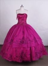 Exquisite Ball Gown Strapless Floor-length Organza Quinceanera Dresses Style FA-C-055