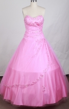 Exquisite Ball Gown Sweetheart Neck Floor-length Baby Pink Quinceanera Dress LZ426006