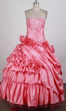 Perfect Ball gown Strapless  Floor-length Quinceanera Dresses Style FA-W-r43