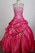 Popular Ball Gown Strapless Floor-length Quinceanera Dress ZQ1242604