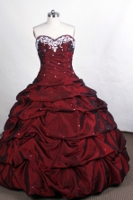 Popular Ball Gown Sweetheart-neck Floor-length Taffeta Quinceanera Dresses Style FA-C-70