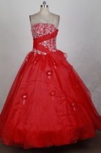 Popular Ball gown Strapless Floor-length Quinceanera Dresses Style FA-W-r96