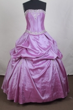 Simple Ball gown Strapless Floor-length Quinceanera Dresses Style FA-W-r05