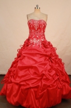 Wonderful Ball gown Strapless Floor-length Quinceanera Dresses Style FA-W-347