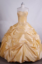 Discount Ball gown Sweetheart Floor-Length Orange red Quinceanera Dresses Style FA-Y-34