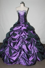 Exquisite Ball gown Sweetheart neck Floor-Length Purple Quinceanera Dresses Style FA-Y-09