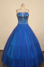 Inexpensive Ball gown Strapless Floor-Length Quinceanera Dresses Style FA-Y-35