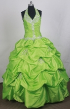 Perfect Ball Gown Halter Top Floor-length Quinceanera Dress ZQ12426070