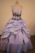 Perfect Ball gown Strapless Floor-length Quinceanera Dresses Style FA-W-327