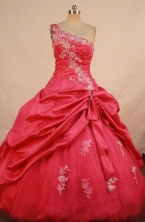 Pretty Ball gown One shoulder neck Floor-length Quinceanera Dresses Style FA-W-391