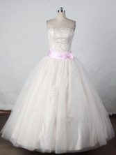 Wonderful Ball gown Strapless Floor-length Quinceanera Dresses Style FA-W-384