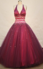 Gorgeous Ball gown V- neck Floor-length Quinceanera Dresses Style FA-W-095