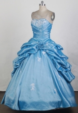 2012 Pretty Ball Gown Strapless Floor-Length Quinceanera Dresses Style JP42627