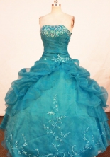 Beautiful Ball Gown Strapless Floor-length Quinceanera Dresses Embroidery Style FA-Z-0314