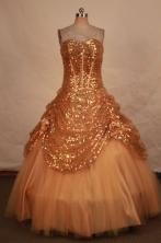 Beautiful Ball gown Sweetheart-neck Floor-length Quinceanera Dresses Style FA-W-362