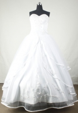 Brand New Ball Gown Sweetheart Floor-length White Beading Quinceanera dress Style FA-L-027