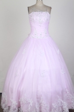 Classical Ball Gown Strapless Floor-length Quinceanera Dress X0426025