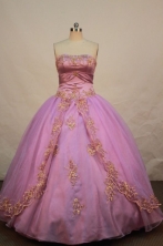 Elegant Ball Gown Strapless Floor-length Taffeta Quinceanera dress TD2440