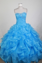 Exclusive Ball Gown Sweetheart Neck Floor-length Baby Blue Quinceanera Dress LZ426001
