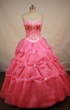 Fashionable Ball Gown Sweetheart Floor-length Organza Quinceanera dress TS2442