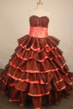 Fashionable Ball Gown Sweetheart Floor-length Orange Taffeta Quinceanera dress Style FA-L-238