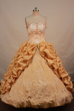 Gorgeous Ball Gown Ball Gown Sweetheart Floor-length Orange Taffeta Quinceanera dress Style LJ0424011