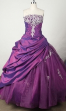 Gorgeous Ball Gown Strapless  Floor-length Taffeta Quinceanera dress TD2484