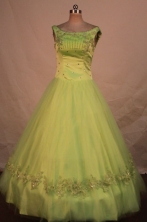 Lovely Ball gown Scoop neck Floor-Length Quinceanera Dresses Style FA-Y-17