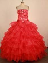 Luxurious Ball Gown Strapless Floor-Length Hot Pink Beading Quinceanera Dresses Style FA-S-211