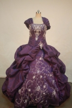Luxurious Ball Gown Strapless Floor-length Quinceanera Dresses Appliques with Beading Style FA-Z-017