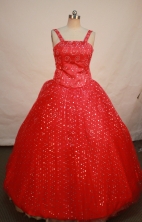 Modest Ball gown Strap Floor-length Flower Girl Dresses Style FA-C-157
