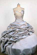 Perfect Ball Gown Sweetheart Neck Floor-Length Gray Beading Quinceanera Dresses Style FA-S-238