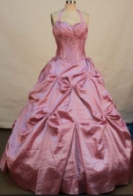 Perfect Ball gown Halter top neck Floor-length Quinceanera Dresses Style FA-C-005