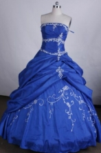 Perfect Ball gown Strapless Floor-Length Quinceanera Dresses Style FA-Y-45