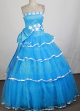 Pretty Ball Gown Strapless Floor-length Quinceanera Dress ZQ12426054
