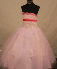 Pretty Ball Gown Strapless Floor-length Quinceanera Dresses Appliques Style FA-Z-0320