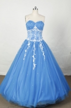 Sweet Ball Gown Sweetheart Floor-length Organza Embroidery Quinceanera dress Style FA-L-042
