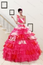 2015 Detachable Ruffled Layers and Beading Multi Color Quinceanera Dresses XFNAO239TZFXFOR