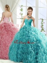 Beaded and Applique Big Puffy Detachable Quinceanera Dresses in Aqua BlueSJQDDT555002AFOR