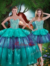 Beautiful Detachable Quinceanera Dresses with Beading and Ruffled Layers for Spring QDDTA82001FOR
