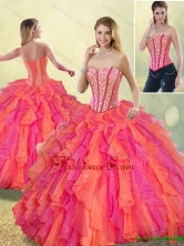 Cheap Beading and Ruffles Quinceanera Detachable  Dresses in Multi Color SJQDDT186002-1FOR